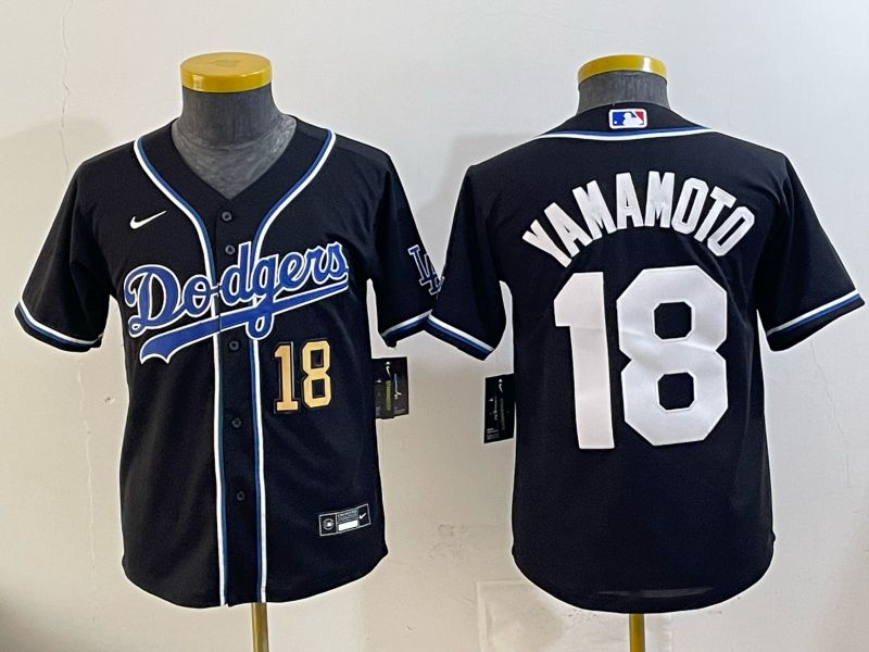 Women Nike 2026 Los Angeles Dodgers #18 Yamamoto Black Game MLB Jersey 089